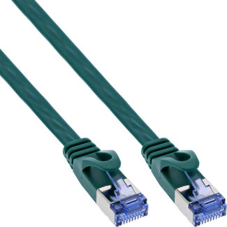 InLine InLine® Patchkabel plat, U/FTP, Cat.6A, groen, 5m