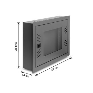 DeLOCK Delock 12″ Network Cabinet / Control Cabinet with removable Front Cover 6U black