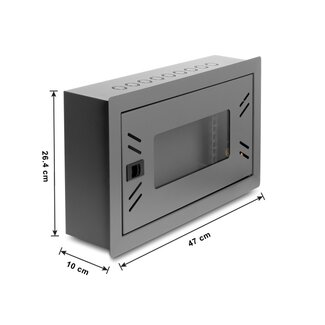 DeLOCK Delock 12″ Network Cabinet / Control Cabinet with removable Front Cover 4U black