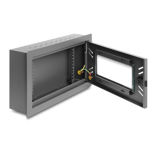 Delock 12″ Network Cabinet / Control Cabinet with removable Front Cover 4U black