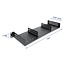 Delock 19″ 1U Shelf with 2 adjustable dividers up to 154 mm deep max. 6 kg load capacity black