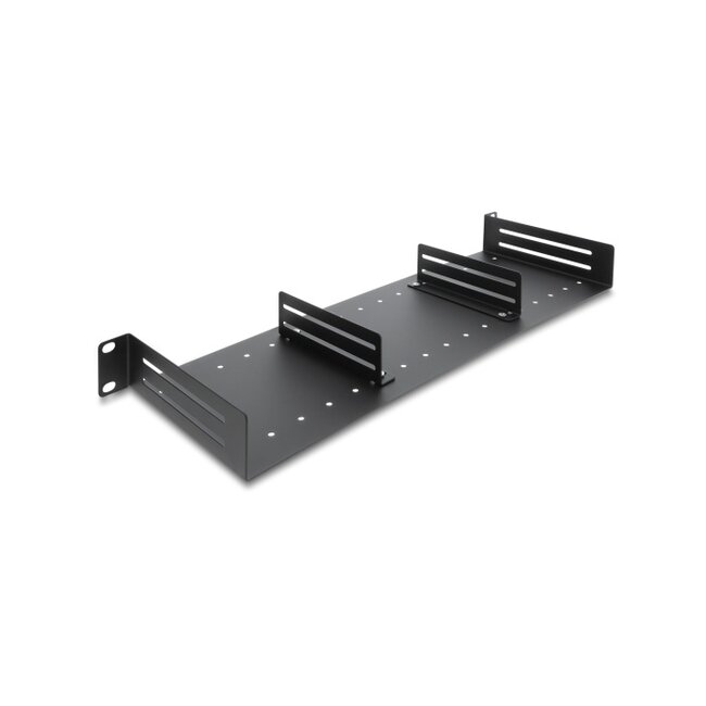 Delock 19″ 1U Shelf with 2 adjustable dividers up to 154 mm deep max. 6 kg load capacity black