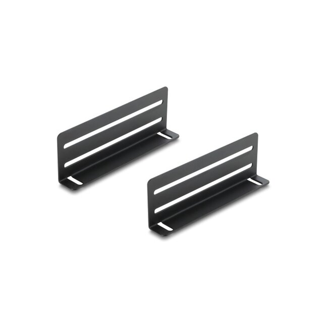 Delock 19″ 1U Shelf with 2 adjustable dividers up to 154 mm deep max. 6 kg load capacity black
