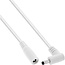 InLine® DC-verlengkabel, haakse stekker, 4,0 x 1,7 mm, wit, 3 m