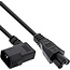 InLine® Voedingskabel, IEC C14 Haaks Naar IEC C5, Zwart, 3m