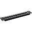 InLine® 10" leeg paneel 12-voudig, voor Keystone modules, 1U, zwart