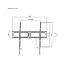 VALUE TV-Wandhalterung, fest,extrem robust, <125 kg, <355,6cm(140"), 1200x800