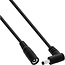 InLine® DC-verlengkabel, haakse stekker, 4,0 x 1,7 mm, zwart, 5 m