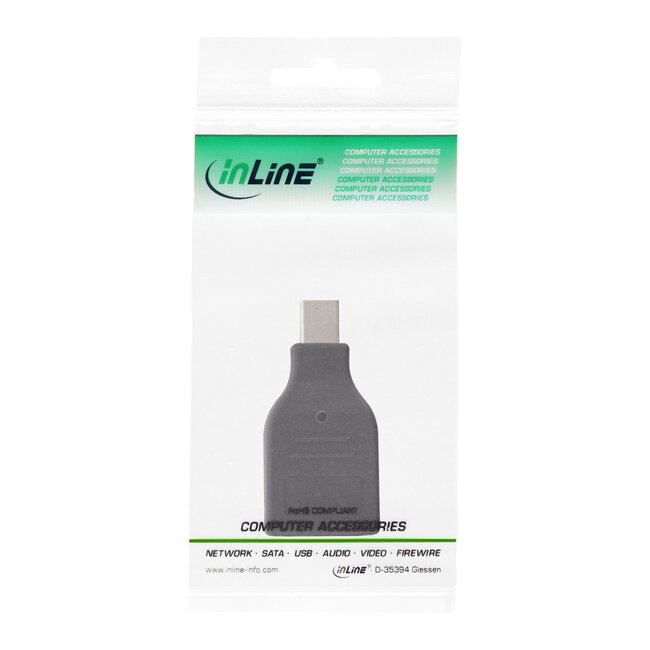 InLine® DisplayPort converter, mini DisplayPort male naar HDMI female, FullHD