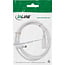 InLine® DC-verlengkabel, haakse stekker, 5,5 x 2,1 mm, wit, 0,5 m
