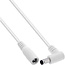 InLine® DC-verlengkabel, haakse stekker, 5,5 x 2,5 mm, wit, 1 m