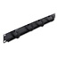Delock 19″ 1U Cable Management Panel with 4 x hook-and-loop cable ties black