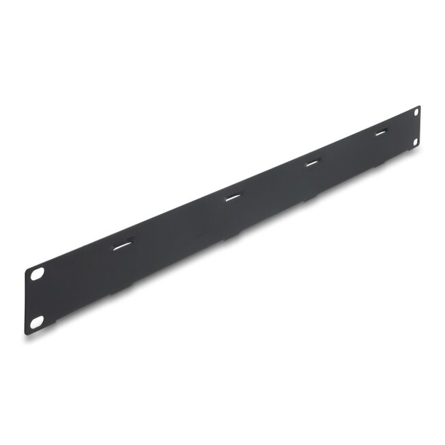 Delock 19″ 1U Cable Management Panel with 4 x hook-and-loop cable ties black