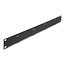 Delock 19″ 1U Cable Management Panel with 4 x hook-and-loop cable ties black