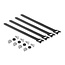 Delock 19″ 1U Cable Management Panel with 4 x hook-and-loop cable ties black