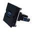 BACHMANN Frame 1xUSB 3.0, 90° uitgang zijkant