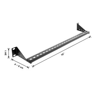 DeLOCK Delock 19″ 1U Cable Management Panel / Cable Routing Panel depth adjustable 40 - 90 mm black