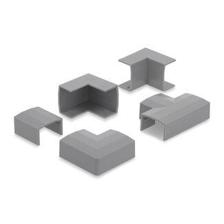 DeLOCK Delock Connector for 24 x 14 mm cable duct, set 5 pcs grey