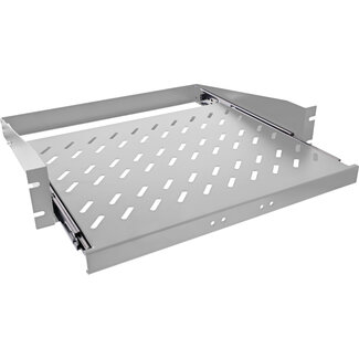 InLine InLine® 19" uitschuifbaar rek, 350mm, 30kg, 2U, RAL 7035 grijs