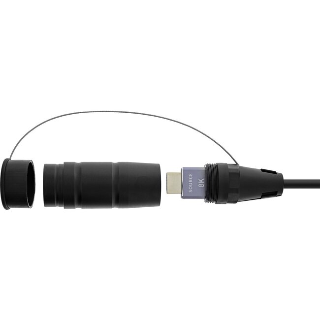 InLine HDMI active optical cable (AOC) op haspel | gepantserd | HDMI2.1 (8K 60Hz + HDR) | 90 meter