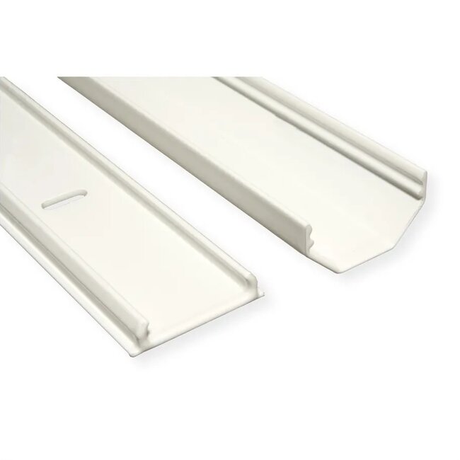 Roline muur kabelgoot | 110 x 3,3 cm | aluminium | wit