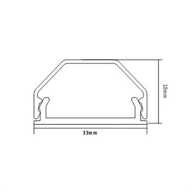 Roline muur kabelgoot | 110 x 3,3 cm | aluminium | wit