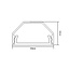 Roline muur kabelgoot | 110 x 3,3 cm | aluminium | wit