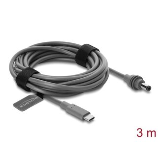 DeLOCK Delock USB Type-C™ male to DC 5.5 x 2.1 mm Cable compatible with Starlink Mini, 3 m grey
