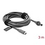 Delock USB Type-C™ male to DC 5.5 x 2.1 mm Cable compatible with Starlink Mini, 3 m grey