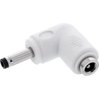 InLine InLine® DC-adapter, 4,0 x 1,7 mm, stekker/bus, haaks, wit
