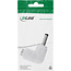 InLine® DC-adapter, 4,0 x 1,7 mm, stekker/bus, haaks, wit