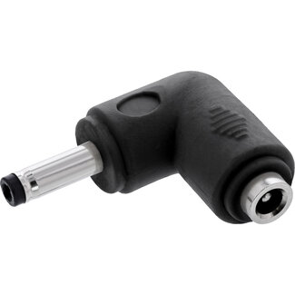 InLine InLine® DC-adapter, 4,0 x 1,7 mm, stekker/bus, haaks, zwart