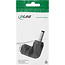 InLine® DC-adapter, 4,0 x 1,7 mm, stekker/bus, haaks, zwart