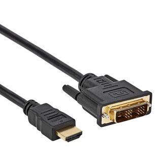 Cablexpert DVI - HDMI kabel | DVI-D Single Link | verguld | zwart | 0,50 meter