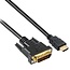 DVI - HDMI kabel | DVI-D Dual Link | verguld | zwart | 1 meter