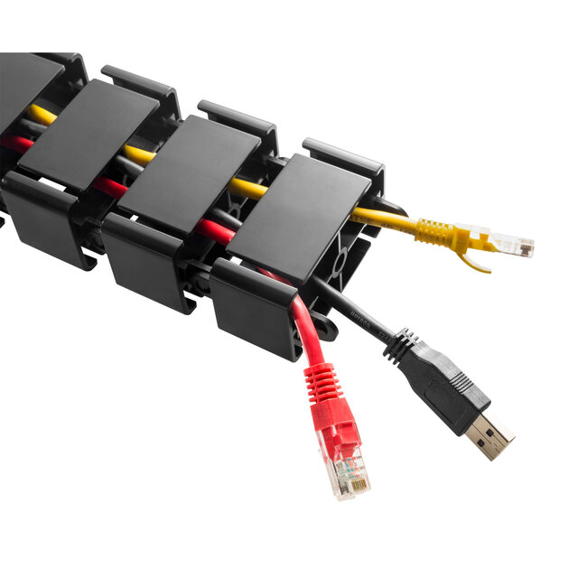 InLine® kabelkanaal, flexibel, 4 compartimenten, hoogte verstelbare, 1,28m