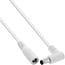 InLine® DC-verlengkabel, haakse stekker, 5,5 x 2,5 mm, wit, 2 m
