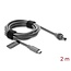 Delock USB Type-C™ male to DC 5.5 x 2.1 mm Cable compatible with Starlink Mini, 2 m grey
