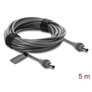 DeLOCK Delock DC 5.5 x 2.1 to DC 5.5 x 2.1 mm Cable compatible with Starlink Mini, 5 m grey