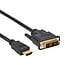 DVI - HDMI kabel | DVI-D Single Link | verguld | zwart | 1,5 meter
