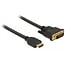 Premium DVI - HDMI kabel | DVI-D Dual Link | verguld | zwart | 1,5 meter