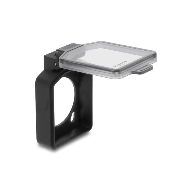 Delock D-Type Module Protective Cover black / transparent - Dust Protection with automatic flap door