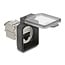 Delock D-Type Module Protective Cover black / transparent - Dust Protection with automatic flap door