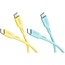 Goobay Tropic Glow Set: 2 USB-C Silicone Cables, 1.5 m, yellow;turquoise