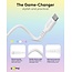 Goobay Tropic Glow Set: 2 USB-C Silicone Cables, 1.5 m, yellow;turquoise