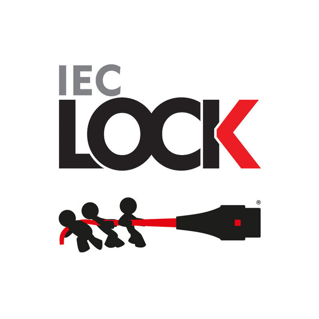 IEC Lock C13 stroomstekker | snap-in | 6,3 mm vlakstekker | zwart