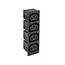 4x IEC Lock C13 stroomstekker | snap-in | 6,3 mm vlakstekker | zwart