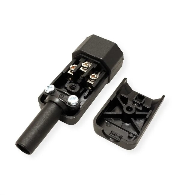 Bachmann C14 stroomstekker | recht | zwart
