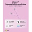 Goobay Set of 2 USB-C silicone cables, 1.5 m, pink