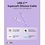 Goobay Set of 2 USB-C silicone cables, 1.5 m, purple
